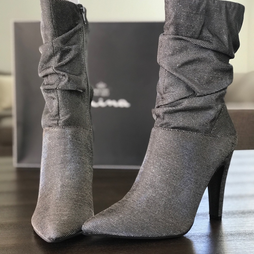 Nina Darla Ankle Boots Grey Sparkly - Picture 3 of 8